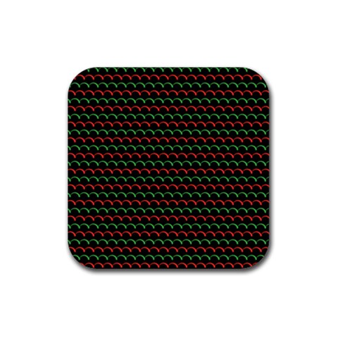 Geometric Abstract Pattern Line Rubber Coaster (Square) from ArtsNow.com Front