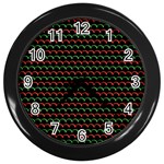 Geometric Abstract Pattern Line Wall Clock (Black)