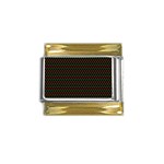 Geometric Abstract Pattern Line Gold Trim Italian Charm (9mm)