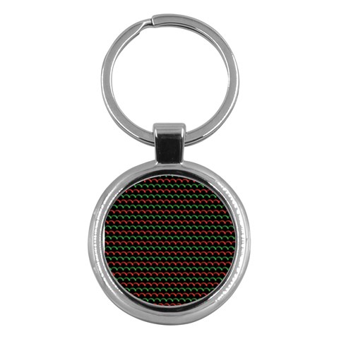 Geometric Abstract Pattern Line Key Chain (Round) from ArtsNow.com Front