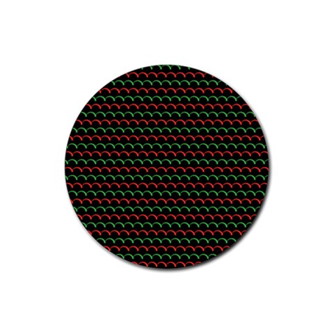 Geometric Abstract Pattern Line Rubber Coaster (Round) from ArtsNow.com Front