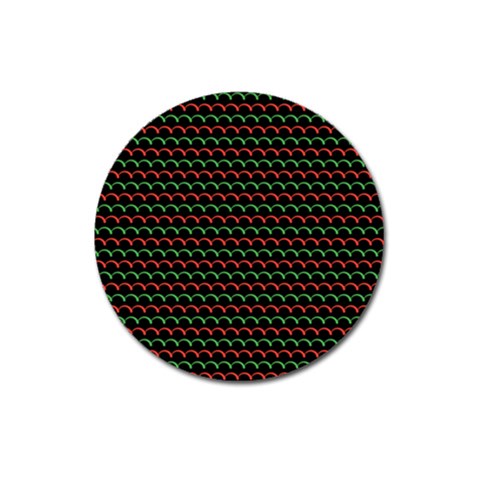 Geometric Abstract Pattern Line Magnet 3  (Round) from ArtsNow.com Front