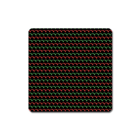 Geometric Abstract Pattern Line Square Magnet from ArtsNow.com Front