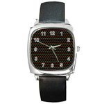 Geometric Abstract Pattern Line Square Metal Watch