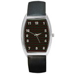 Geometric Abstract Pattern Line Barrel Style Metal Watch