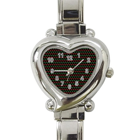 Geometric Abstract Pattern Line Heart Italian Charm Watch from ArtsNow.com Front