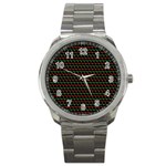 Geometric Abstract Pattern Line Sport Metal Watch