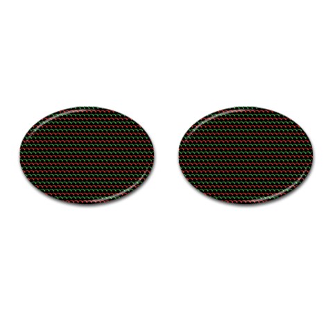 Geometric Abstract Pattern Line Cufflinks (Oval) from ArtsNow.com Front(Pair)