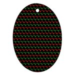 Geometric Abstract Pattern Line Oval Ornament (Two Sides)