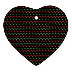 Geometric Abstract Pattern Line Heart Ornament (Two Sides) from ArtsNow.com Front