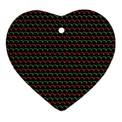 Geometric Abstract Pattern Line Heart Ornament (Two Sides) from ArtsNow.com Back