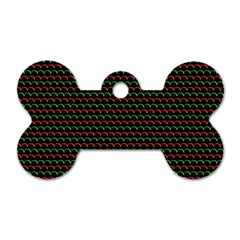 Geometric Abstract Pattern Line Dog Tag Bone (Two Sides) from ArtsNow.com Back