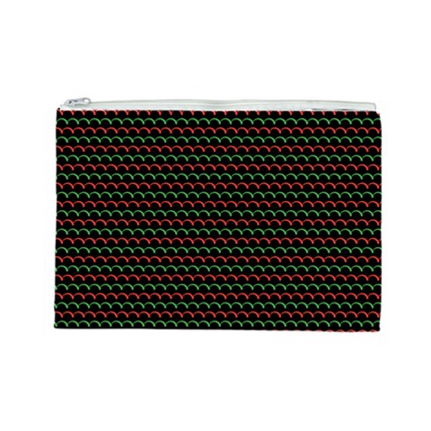 Geometric Abstract Pattern Line Cosmetic Bag (Large) from ArtsNow.com Front