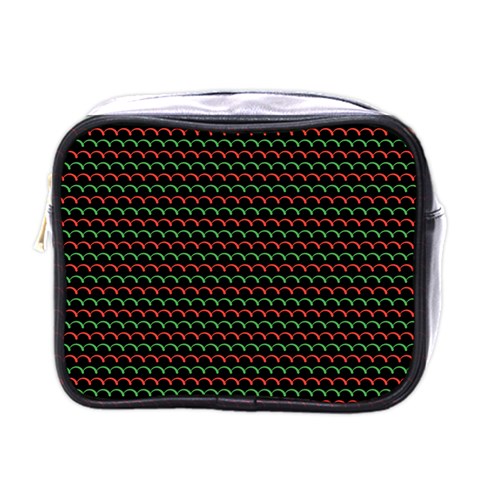 Geometric Abstract Pattern Line Mini Toiletries Bag (One Side) from ArtsNow.com Front