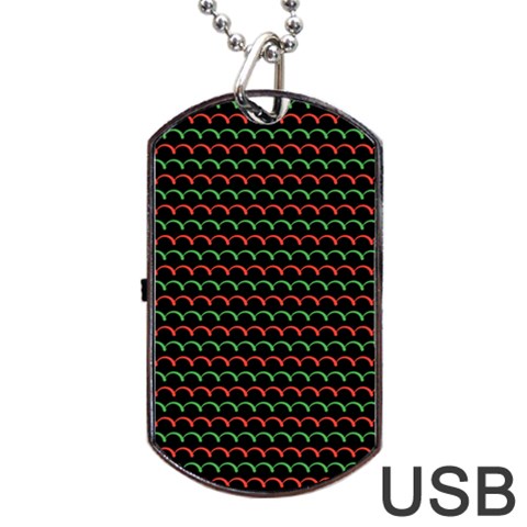 Geometric Abstract Pattern Line Dog Tag USB Flash (One Side) from ArtsNow.com Front