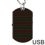 Geometric Abstract Pattern Line Dog Tag USB Flash (Two Sides)