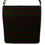 Geometric Abstract Pattern Line Flap Closure Messenger Bag (S)