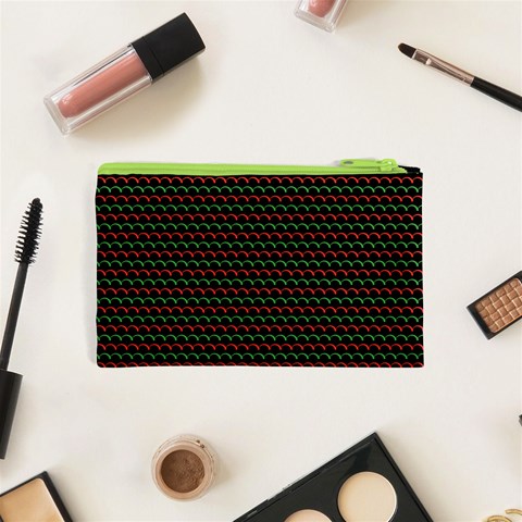 Geometric Abstract Pattern Line Cosmetic Bag (XS) from ArtsNow.com Back