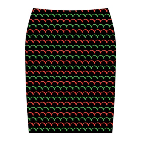 Geometric Abstract Pattern Line Midi Wrap Pencil Skirt from ArtsNow.com Back