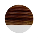 Geometric Abstract Pattern Line Marble Wood Coaster (Round)