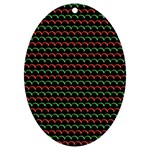 Geometric Abstract Pattern Line UV Print Acrylic Ornament Oval