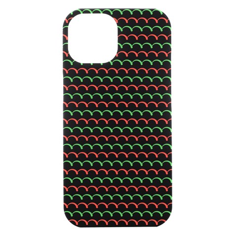 Geometric Abstract Pattern Line iPhone 15 Black UV Print PC Hardshell Case from ArtsNow.com Front