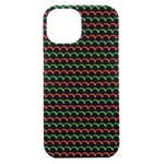 Geometric Abstract Pattern Line iPhone 15 Black UV Print PC Hardshell Case