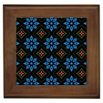 Flower Pattern Flora Floral Seamless Framed Tile