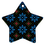 Flower Pattern Flora Floral Seamless Ornament (Star)