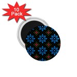 Flower Pattern Flora Floral Seamless 1.75  Magnets (10 pack) 