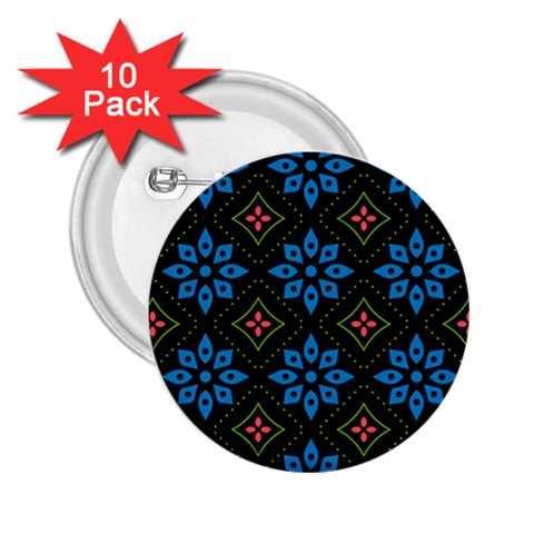 Flower Pattern Flora Floral Seamless 2.25  Buttons (10 pack)  from ArtsNow.com Front