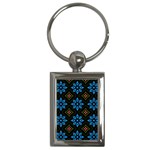 Flower Pattern Flora Floral Seamless Key Chain (Rectangle)