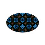 Flower Pattern Flora Floral Seamless Sticker (Oval)