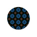 Flower Pattern Flora Floral Seamless Magnet 3  (Round)