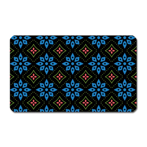 Flower Pattern Flora Floral Seamless Magnet (Rectangular) from ArtsNow.com Front