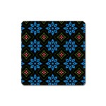 Flower Pattern Flora Floral Seamless Square Magnet