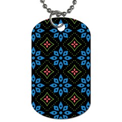 Flower Pattern Flora Floral Seamless Dog Tag (Two Sides) from ArtsNow.com Back