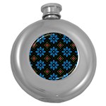 Flower Pattern Flora Floral Seamless Round Hip Flask (5 oz)