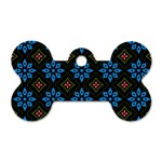 Flower Pattern Flora Floral Seamless Dog Tag Bone (One Side)