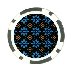 Flower Pattern Flora Floral Seamless Poker Chip Card Guard from ArtsNow.com Front