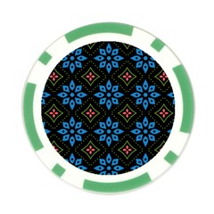 Flower Pattern Flora Floral Seamless Poker Chip Card Guard (10 pack) from ArtsNow.com Front