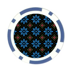 Flower Pattern Flora Floral Seamless Poker Chip Card Guard (10 pack) from ArtsNow.com Front