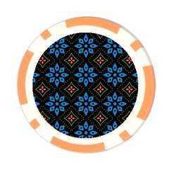 Flower Pattern Flora Floral Seamless Poker Chip Card Guard (10 pack) from ArtsNow.com Front