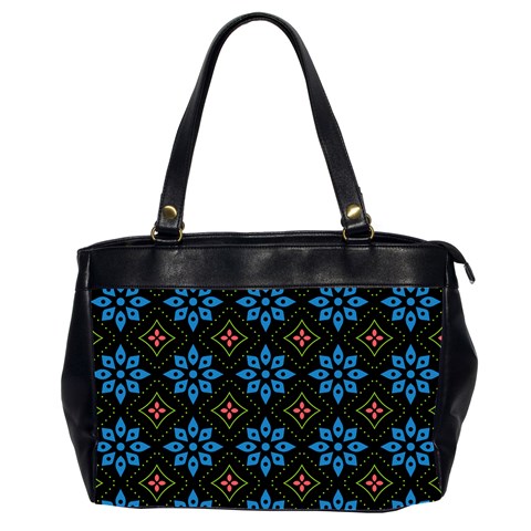 Flower Pattern Flora Floral Seamless Oversize Office Handbag (2 Sides) from ArtsNow.com Front