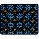 Flower Pattern Flora Floral Seamless Fleece Blanket (Medium)