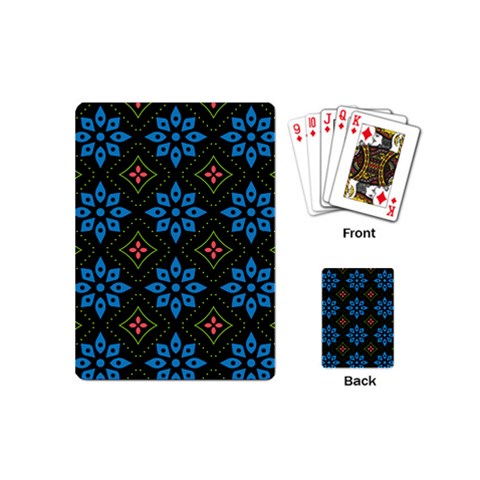 Flower Pattern Flora Floral Seamless Playing Cards Single Design (Mini) from ArtsNow.com Back