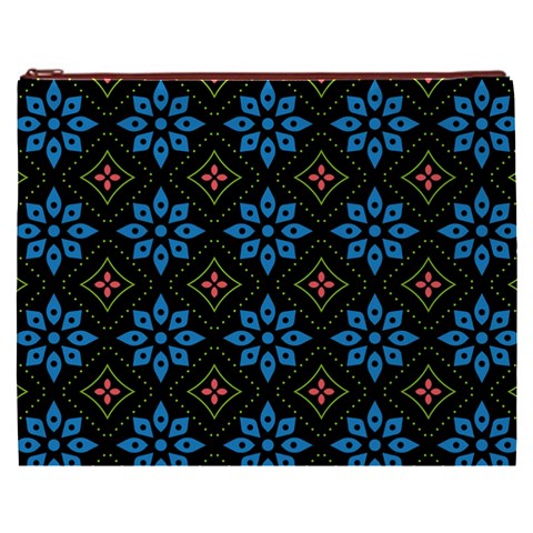 Flower Pattern Flora Floral Seamless Cosmetic Bag (XXXL) from ArtsNow.com Front