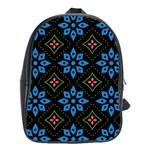 Flower Pattern Flora Floral Seamless School Bag (XL)