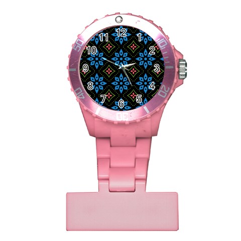 Flower Pattern Flora Floral Seamless Plastic Nurses Watch from ArtsNow.com Front