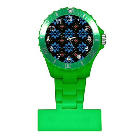 Flower Pattern Flora Floral Seamless Plastic Nurses Watch from ArtsNow.com Front